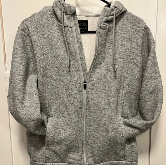 Figs Essential Hoodie - Heather Gray / Size Small - Picture 3 of 4